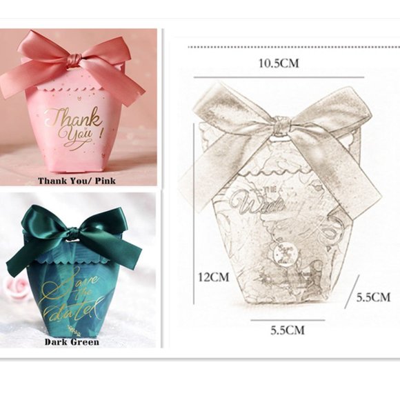 20PCS Candy Box /Gifts Ribbon Box/Wedding Holiday Party Favors Box/Candy Bag - Picture 8 of 10